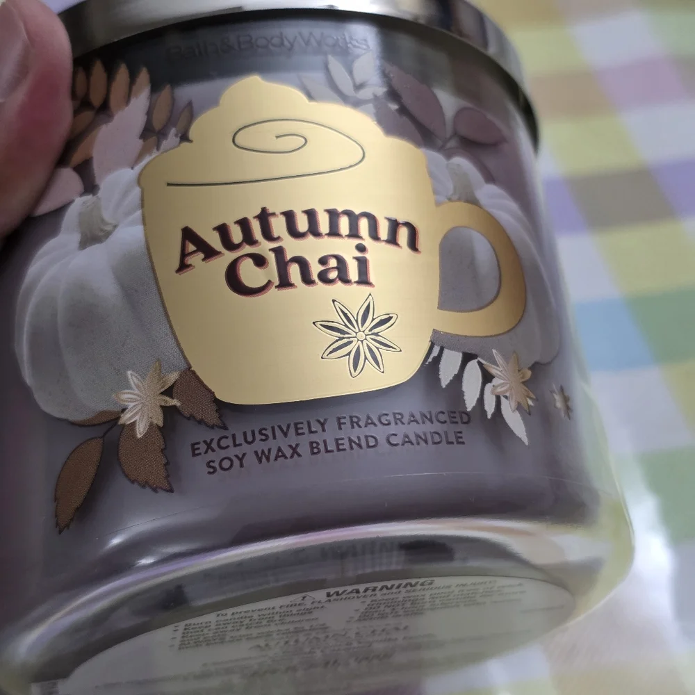 Bath & Body Works Autumn Chai Candle 3-Wick Candle NEW RARE / Safe Shipping